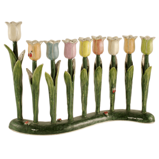 Tulip Menorah In Pastels