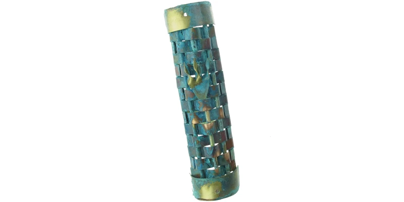 Weave Mezuzah with Patina