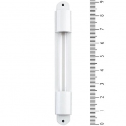 White Wooden Mezuzah With Glass Display - Extra Large