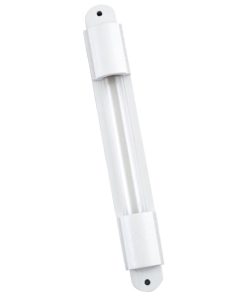 White Wooden Mezuzah With Glass Display - Extra Large