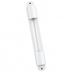 White Wooden Mezuzah With Glass Display - Large