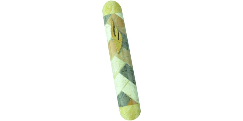 Woven Jerusalem Stone Mezuzah