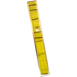 Yellow Striped Kabbalah Mezuzah - Large