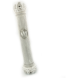 U23275 - Crown Mezuzah in White - XXL - A