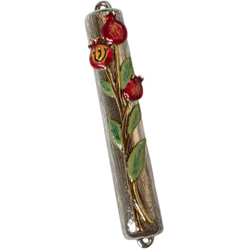 Symbol of Abundance Elegant Pomegranate Mezuzah Case